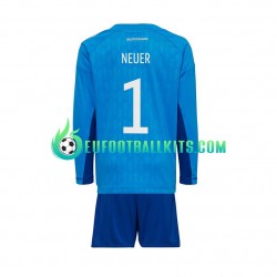 Germany Manuel Neuer 1 Goalkeeper Home Football Shirts World Cup 2022 Kids SS