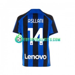 Inter Milan Kristjan Asllani 14 Home Football Shirts 2022-2023 Men LS