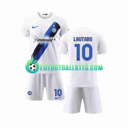 Inter Milan Lautaro Martinez 10 Away Football Shirts 2023-2024 Kids LS