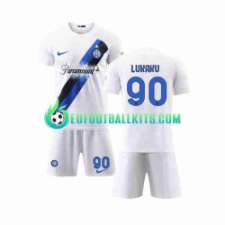Inter Milan Lukaku 90 Away Football Shirts 2023-2024 Kids LS