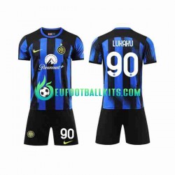 Inter Milan Lukaku 90 Home Football Shirts 2023-2024 Kids LS