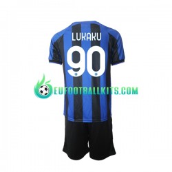 Inter Milan Romelu Lukaku 90 Home Football Shirts 2022-2023 Kids LS