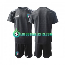 Italy Goalkeeper Away Football Shirts 2023 Kids LS