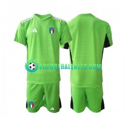 Italy Goalkeeper Home Football Shirts 2023 Kids LS