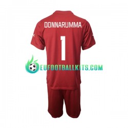 Italy Goalkeeper Donnarumma 1 Away Football Shirts 2022-2023 Kids LS