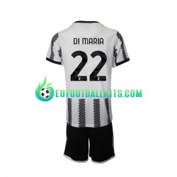 Juventus Di Maria 22 Home Football Shirts 2022-2023 Kids LS