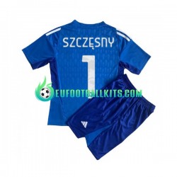 Juventus Goalkeeper Wojciech Szczesny 1 Home Football Shirts 2023-2024 Kids LS