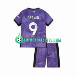Liverpool Darwin Nunez 9 Third Football Shirts 2023-2024 Kids LS
