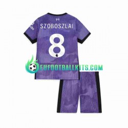 Liverpool Dominik Szoboszlai 8 Third Football Shirts 2023 Kids LS