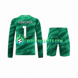 Liverpool Goalkeeper A.Becker 1 Home Football Shirts 2023-2024 Kids SS