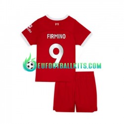 Liverpool Roberto Firmino 9 Home Football Shirts 2023-2024 Kids LS