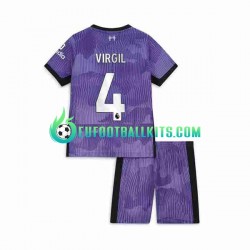 Liverpool Virgil van Dijk 4 Third Football Shirts 2023-2024 Kids LS