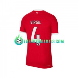 Liverpool Virgil van Dijk 4 Home Football Shirts 2023-2024 Men LS