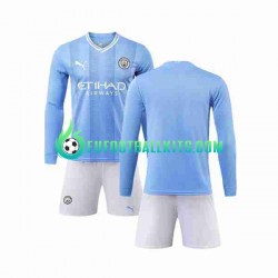 Manchester City Home Football Shirts 2023-2024 Kids SS