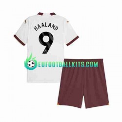 Manchester City Erling Haaland 9 Away Football Shirts 2023-2024 Kids LS