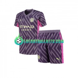 Manchester City Goalkeeper Away Football Shirts 2023-2024 Kids LS