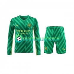 Manchester City Goalkeeper Home Football Shirts 2023-2024 Kids SS