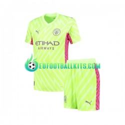 Manchester City Goalkeeper Third Football Shirts 2023-2024 Kids LS