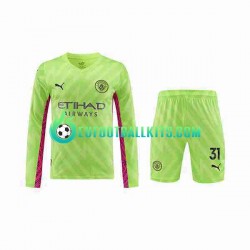 Manchester City Goalkeeper Ederson Moraes 31 Third Football Shirts 2023-2024 Kids SS