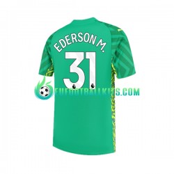 Manchester City Goalkeeper Ederson Moraes 31 Home Football Shirts 2023-2024 Men LS