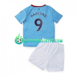 Manchester City Haaland 9 Home Football Shirts 2022-2023 Kids LS