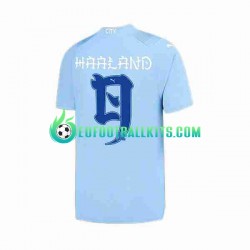Manchester City Haaland 9 Japanese Tour Printing Home Football Shirts 2023-2024 Men LS