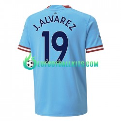 Manchester City J. ALVAREZ 19 Home Football Shirts 2022-2023 Men LS