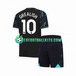 Manchester City Jack Grealish 10 Third Football Shirts 2023-2024 Kids LS