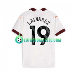 Manchester City Julian Alvarez 19 Away Football Shirts 2023-2024 Men LS