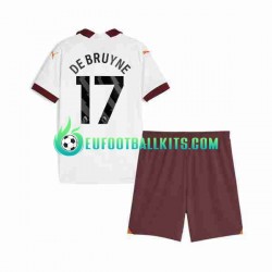 Manchester City Kevin De Bruyne 17 Away Football Shirts 2023-2024 Kids LS