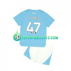 Manchester City Phil Foden 47 Home Football Shirts 2023-2024 Kids LS