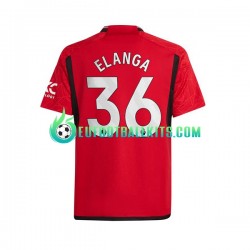 Manchester United Anthony Elanga 36 Home Football Shirts 2023-2024 Men LS