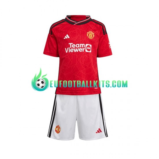 Manchester United Home Football Shirts 2023-2024 Kids LS