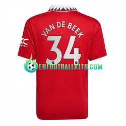 Manchester United Donny van de Beek 34 Home Football Shirts 2022-2023 Men LS