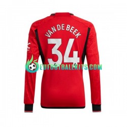 Manchester United Donny van de Beek 34 Home Football Shirts 2023-2024 Men SS