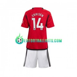 Manchester United Eriksen 14 Home Football Shirts 2023-2024 Kids LS