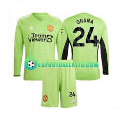 Manchester United Goalkeeper Andre Onana 24 Home Football Shirts 2023-2024 Kids SS