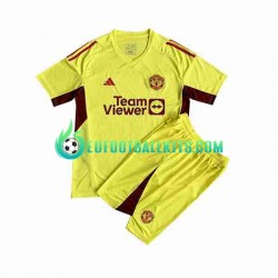 Manchester United Goalkeeper Away Football Shirts 2023-2024 Kids LS