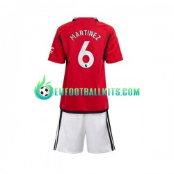 Manchester United Lisandro Martinez 6 Home Football Shirts 2023-2024 Kids LS