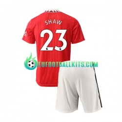 Manchester United Luke Shaw 23 Home Football Shirts 2022-2023 Kids LS