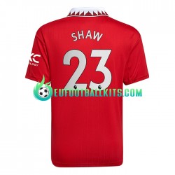 Manchester United Luke Shaw 23 Home Football Shirts 2022-2023 Men LS