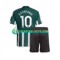 Manchester United Marcus Rashford 10 Away Football Shirts 2023-2024 Kids LS