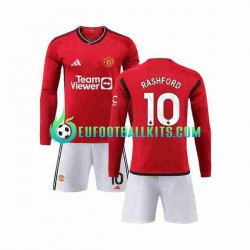 Manchester United Marcus Rashford 10 Home Football Shirts 2023-2024 Kids SS