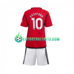 Manchester United Marcus Rashford 10 Home Football Shirts 2023-2024 Kids LS