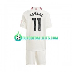 Manchester United Rasmus Hojlund 11 Third Football Shirts 2023-2024 Kids LS