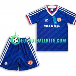 Manchester United Retro Away Football Shirts 1986 Kids LS