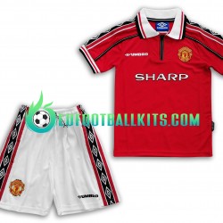Manchester United Retro Home Football Shirts 1998-1999 Kids LS