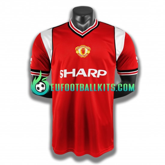 Manchester United Retro Home Football Shirts 1985 Men LS