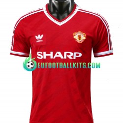 Manchester United Retro Home Football Shirts 1986 Men LS