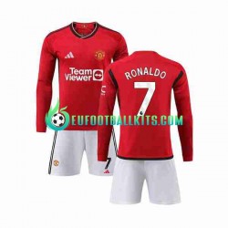 Manchester United Ronaldo 7 Home Football Shirts 2023-2024 Kids SS